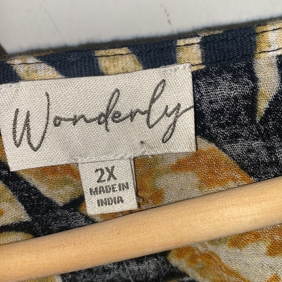 Wonderly Women’s dress Leaf‎ Print rope Belt Size 2x NEW NWT fall look ootd - Picture 4 of 7